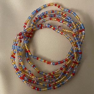 African trade beads bracelets from Ghana